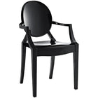 Nicer Furniture Louis XVI Ghost Chair - Black-Famous Louis XVI style, Comfortable Chair.