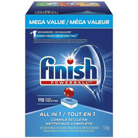 Finish Powerball Tabs, Fresh Scent, 110 Count-Our revolutionary Pre-Soaking Powerball bursts into action to scrub away the toughest food residues like dried on food like lasagna and oatmeal.