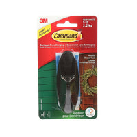 Command Outdoor Large Metallic Bronze Designer Hook with Foam Strips-Holds strongly, removes cleanly, Easy to apply, Easy to remove, and Works on a variety of surfaces