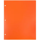 JAM Paper Plastic Heavy Duty 3 Hole Punched 2 Pocket School Folders, Orange, 108 Pack (383HHPORA)-Shipping weight: 13.6 lbs