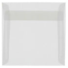 JAM Paper 9.5 x 9.5 Square Envelopes, Clear Translucent Vellum, 100 Pack (2851357g)-Clear