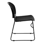 Flash Furniture HERCULES Series Black Ultra-Compact Stack Chair with Black Powder Coated Frame-Stack Quantity: 35