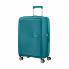 American Tourister Curio Spinner Luggage - Expandable - Medium - Jade Green-Constructed of 100% polypropylene offering extreme durability with a texture that reduces the visibility of scratches