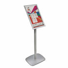 Azar Displays Angled Snap Frame Floor Display, 11" x 17" (300242-SLV)-Dimensions: 11" x 17"