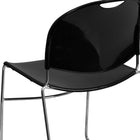 Flash Furniture HERCULES Ultra-Compact Stack Chair with Chrome Frame - Black - 5 Pack-No-Fade Infused Polypropylene Material