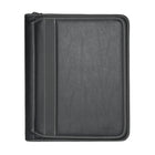 Roots Deluxe 2-Way Zip Binder, Black-Exterior 2-way zipper gusset pocket encloses 6 clear dividers with tabs