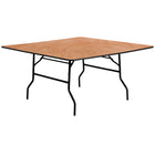 Flash Furniture 5-Foot Square Wood Folding Banquet Table-Ready To Use Banquet Table
