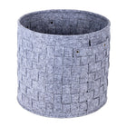 Truu Design Round Felt Woven Storage Baskets, 14 inches, Light Grey, 5 Pack-Easily foldable, and each basket nests into one another for space-saving storage solution