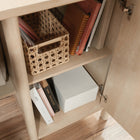 Sauder 94"W Whitaker Point L-Desk - Natural Maple-   Meets BIFMA standard x5.5 for safety, durability, and structural performance