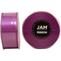 JAM Paper Double Faced Satin Ribbon, 1.5 Inch Wide x 25 Yards, Purple, 2 Pack (808SApu25g)-Purple