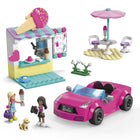 MEGA Barbie Convertible and Ice Cream Stand Building Playset - 225 Pieces-Set includes buildable pink convertible and ice cream stand with interior details and a boardwalk