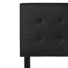 Flash Furniture Lennox Tufted Upholstered Full Size Headboard - Black Vinyl-Black Vinyl Upholstery