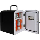 Koolatron Retro Portable 6 Can Thermoelectric Mini Fridge Cooler - 4 L / 4.2 qts - Black-Its 4.2 Quarts (4 Liters) capacity can keep up to six cans or four 500-ml bottles ice-cold and ready to enjoy