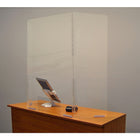 Eddie's Plexiglass Acrylic Protective Shield - 24"W x 36"H x 12"D - Clear-1/8 inch thick acrylic