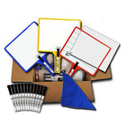 KleenSlate Customizable Handheld Whiteboards with Clear Dry Erase Sleeves & Markers, Class Set of 12-Award-winning customizable whiteboards with snap-in marker and eraser