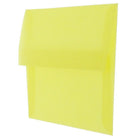 JAM Paper 4bar A1 Envelopes, 3.63 x 5 1/8, Yellow Translucent Vellum, 100 Pack (1591616g)-Size: 4 bar A1 (3-5/8" x 5-1/8")
