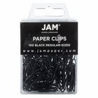 JAM Paper Colored Standard 1" Paper Clips - Black - 2 Packs of 100-Color: Black