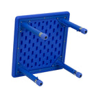Flash Furniture 24" Square Blue Plastic Height Adjustable Activity Table-Safety Rounded Corners