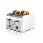 Kenmore 4-Slice Toaster with Dual Controls - White-Built-in defrost and bagel functions
