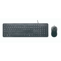 Basic Tech - Clavier et souris filaires noirs-Branchez-les à n’importe quel port USB pour une connexion et un rendement fiables