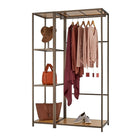 Rangement modulaire pour placard en bambou TRINITY | Ensemble de 2 pièces | Bronze anthracite (TBFPRA-2704)-Planche en bambou massif