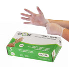 Globe - Gants en vinyle 4 mil sans poudre - Petit - Paquet de 100-Offrent une barrière protectrice imperméable entre les substances nocives et votre peau