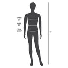 Eddie's  - Realistic Mannequin - 2 Straight Arms (150570-1)-body - polyethylene /  
head - pvc