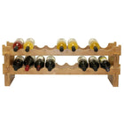 Oceanstar WR1361 18-Bottle Stackable Bamboo Wine Rack-4