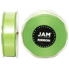 JAM Paper Double Faced Satin Ribbon, .88 Inch Wide x 25 Yards, Lime Green, 2 Pack (807SAligr25g)-Lime green