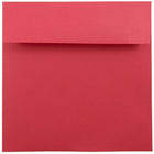 JAM Paper 7.5 x 7.5 Square Envelopes, Brite Hue Red Recycled, 100 Pack (02792291B)-Weight: 2 lbs.