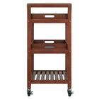 Winsome Wood Albert Entertainment Cart (94138)-2 removable serving trays