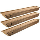 kieragrace Muskoka Fitz Wood Shelves - Set of Three - Walnut, 36"-Design: each floating shelf features distressed, classic design that will not only be a functional piece but will bring your home decor to the next level