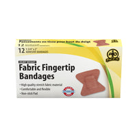 Wasip Fabric Fingertip Bandage - 12 Pack-Breathable, stretchable adhesive fabric