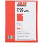 JAM Paper Plastic Sleeves, 9 x 11.5, Red, 600 Pack (2226316989C)-Finish: smooth