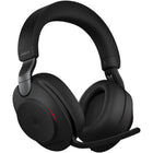 Jabra Evolve2 85, Link 380c, Stereo MS Headset with Stand - Black-Material: Headband ultra soft foam covered in color-matched leatherette, ear cushion soft audio foam covered in color-matched leatherette