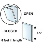 Azar Displays U-Channel, 10 Pack (600045)-Clear Plastic
