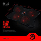 Marvo Tech FN-30 Quad Fan Laptop Cooling Pad, Blue-Black & Blue