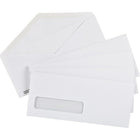 Staples #10 Window Envelopes with Gummed Flaps - 4-1/8" x 9-1/2" - White - 500 Pack-Heavily gummed flap for a moisture-activated, secure seal