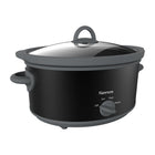 Kenmore 5 qt (4.7L) Slow Cooker - Black and Gray-Tempered glass lid with insulated handle