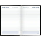 Staples Undated Hardbound Daily Planner - Black - 5-1/8" x 7-1/2" - Bilingual-Undated daily format allows the user to plan their day on a single page