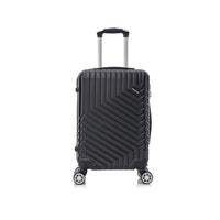 TOSCANO RIGOROSO 20" Hardside Carry On Luggage - Jet Black-Designed in Italy