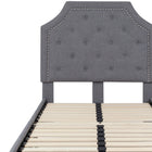 Flash Furniture Brighton Twin Size Tufted Upholstered Platform Bed - Light Grey Fabric-Button Tufted
