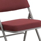 Flash Furniture – Chaise pliante HERCULES en métal à 3 barreaux et à 2 pivots, tissu bourgogne (AWMC320AFBG)-Deux charnières