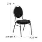 Flash Furniture Black Vinyl Side Reception Chair with Chrome Sled Base - 4 Pack-16 Gauge Steel Frame
