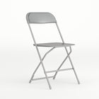 Flash Furniture HERCULES Series 650 lb. Capacity Premium Grey Plastic Folding Chair-650 lb. Weight Capacity