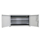 Luxor (LLTMW16-G) 16 Tablet Wall/Desk Charging Box, Grey-Unit measures 25"W x 13"D x 14.5"H