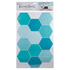 CTG – Autocollants muraux à motif hexagonal, aqua, 6 pièces-Dimension parfaite: les décalques globales mesurent 28cm L x 48,5cm H (11,02" L x 19,1" H) et peuvent être placées dans n'importe quel ordre sur le mur