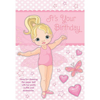 Rosedale 5-1/2" x 8" Juvenile Girl It's Your Birthday Greeting Cards And Envelopes, 12 Pack (15917)-Printed on premium uncoated card stock