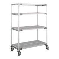Metromax I Stem Caster Carts, 4-Shelf, 36" x 69" x 18", Rg484 (X336EGX3)-No. of Shelves: 4