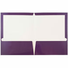 JAM Paper 2 Pocket Laminated Glossy Presentation Folders, Purple, 25 Pack-Capacity: 200 sheets